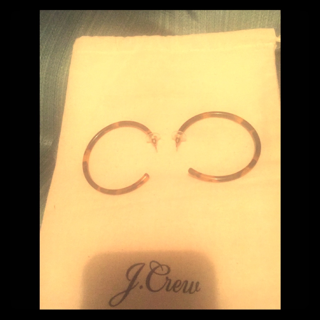 J Crew Tortoise Shell Hoops